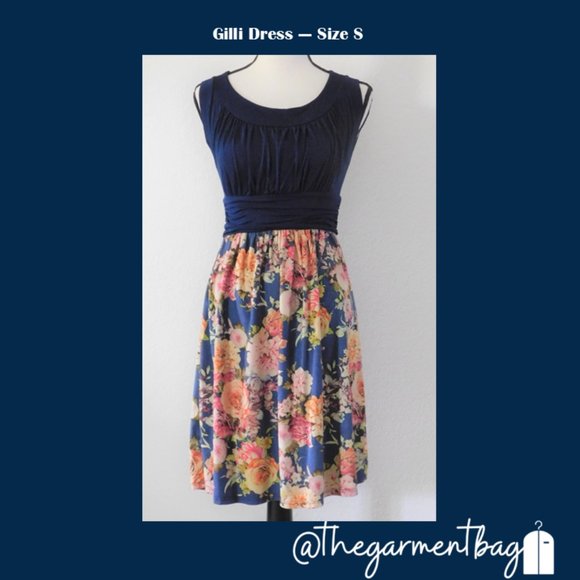 Gilli Kamile 2Fer Faux Suede Knit Dress, Size S